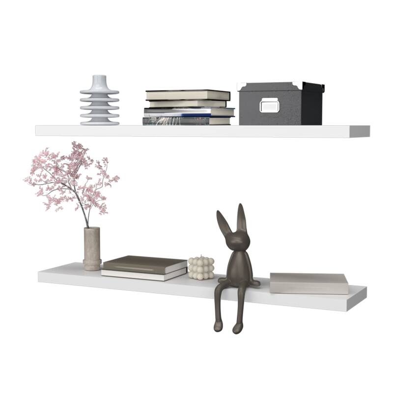 Greer floating shelf in melamine x2