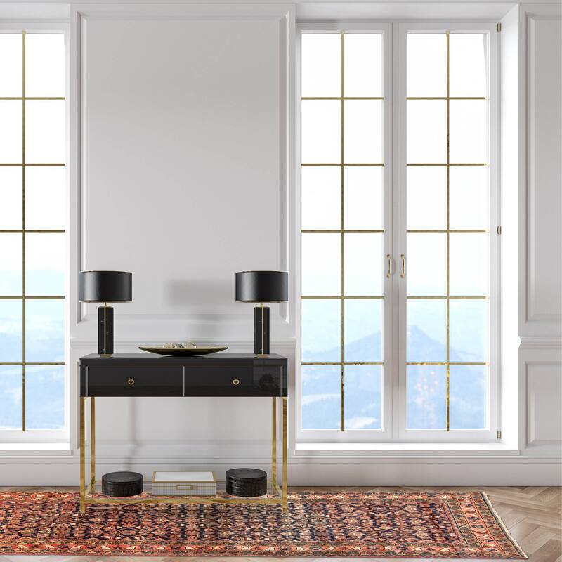 ECARPETGALLERY Hand-knotted Anadol Dark Navy Wool Rug - 3'1 x 9'8