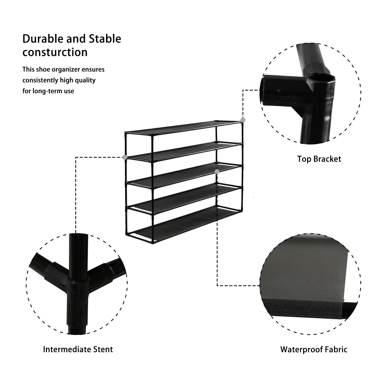 Modern Waterproof Shoe Rack Organizer Tower Space-Saving for Small Areas-image