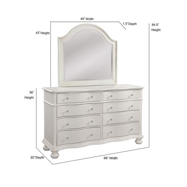 Roanoke 8-drawer Dove White Dresser and Mirror by Greyson Living