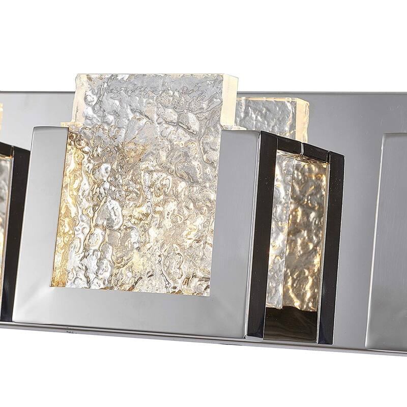 Dyconn Faucet Castle 4-light Frozen Ice Block Bathroom Vanity Light - Regular Frozen Ice Block - Regular Frozen Ice Block
