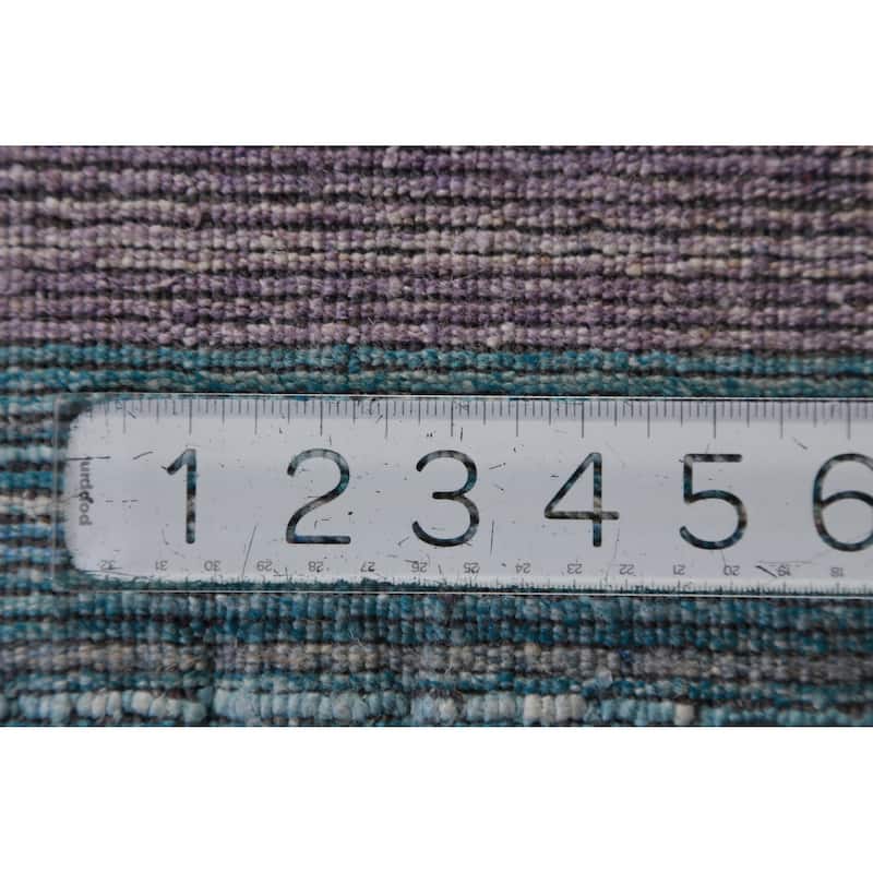 Hand Knotted Oriental 100% Wool Carpet Tribal Tribal Navy Blue & Blues Gabbeh Area Rug - 10' 0'' X 8' 6''