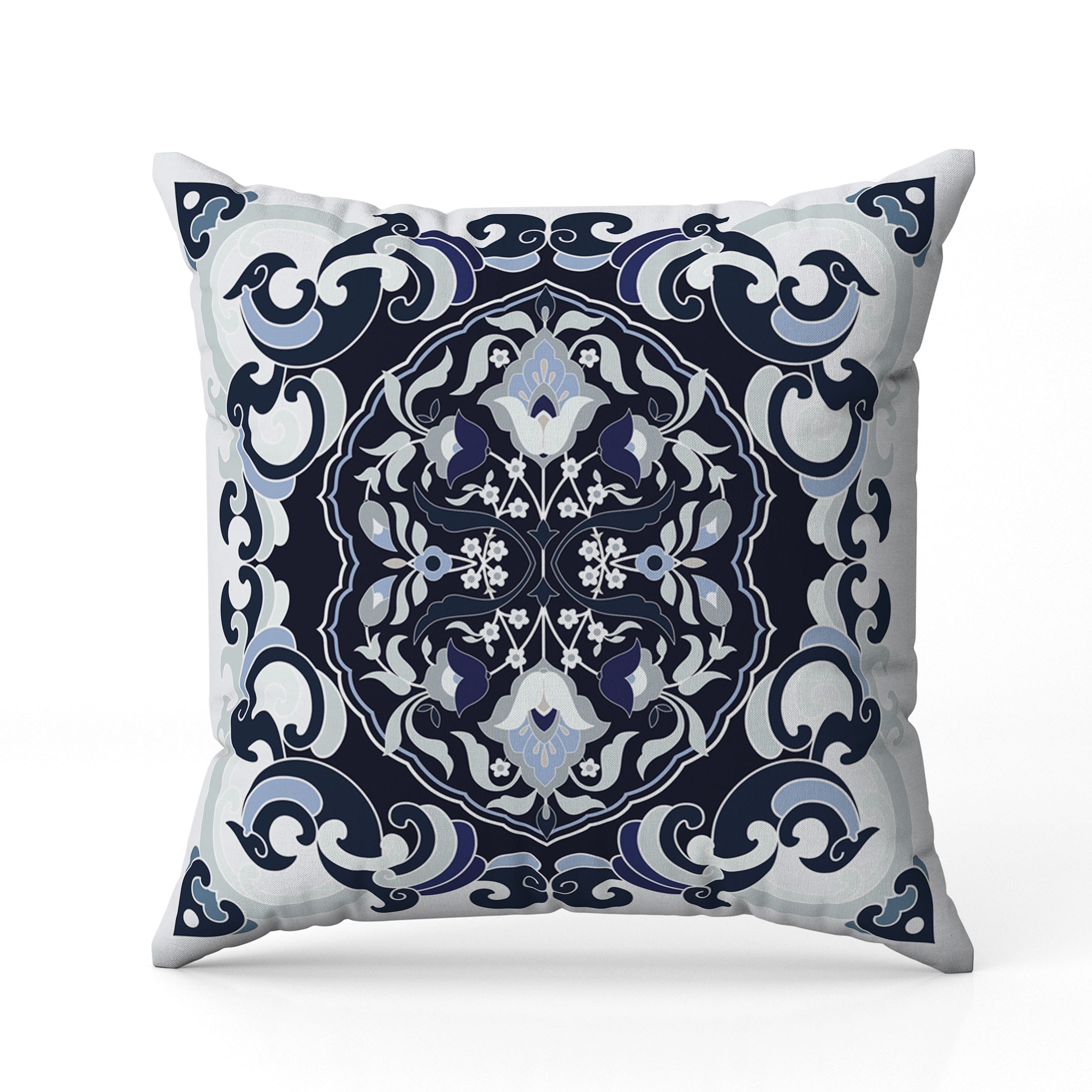 Soft Square Escape Faux Suede Pillow in Blue Mint