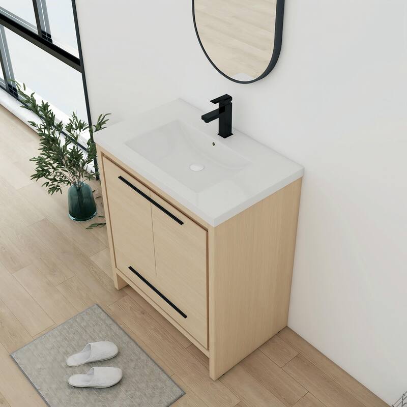 Bathroom Vanity With Sink In 24/30/36/48 Inch, Freestanding Bathroom Vanity With Soft Close Door and Drawer