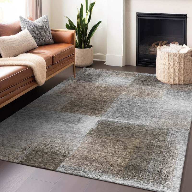 Premium Washable Super Soft Solid Ombre Mayfield Rug