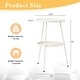 preview thumbnail 4 of 22, 2 Tier Round Patio Small Side Table, Metal Coffee Table for Indoor Outdoor