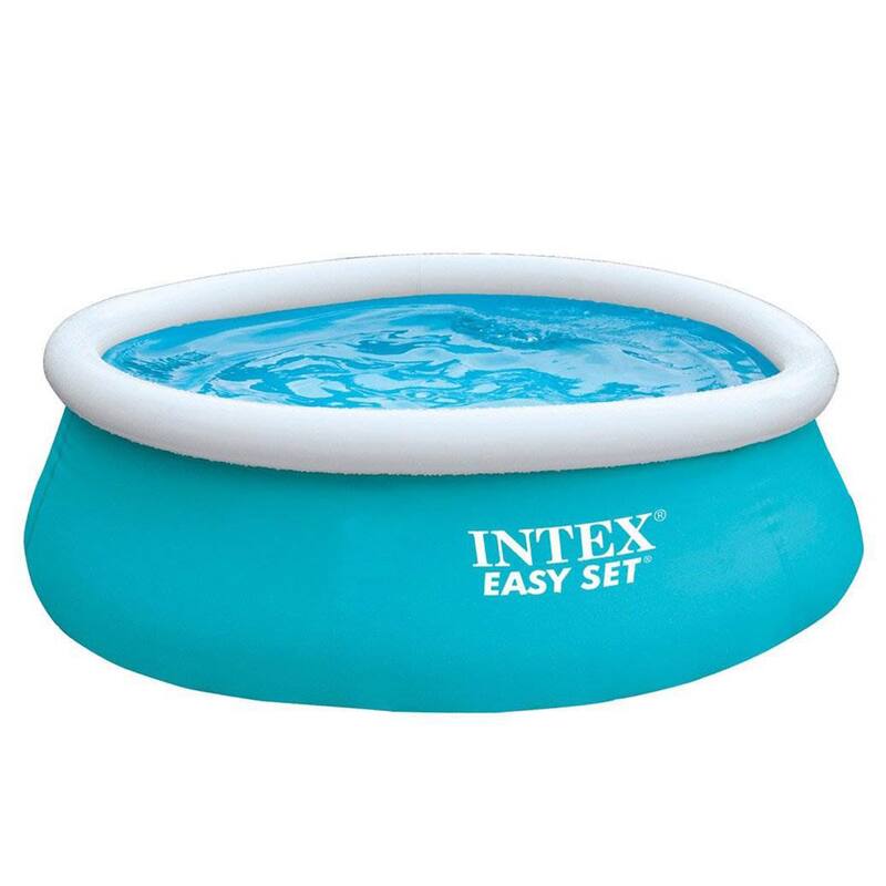Intex 6ft x 20in Easy Set Inflatable Above Ground Swimming Pool, Blue (2 Pack) - 7
