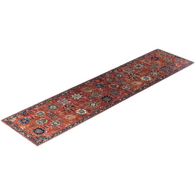 Serapi One-of-a-Kind Hand-Knotted Runner Rug - Red, 2' 9" x 11' 8" - 2' 9" x 11' 8"