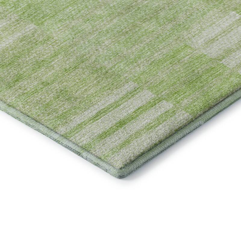 Premium Washable Super Soft Stripe Geo Mayfield Rug