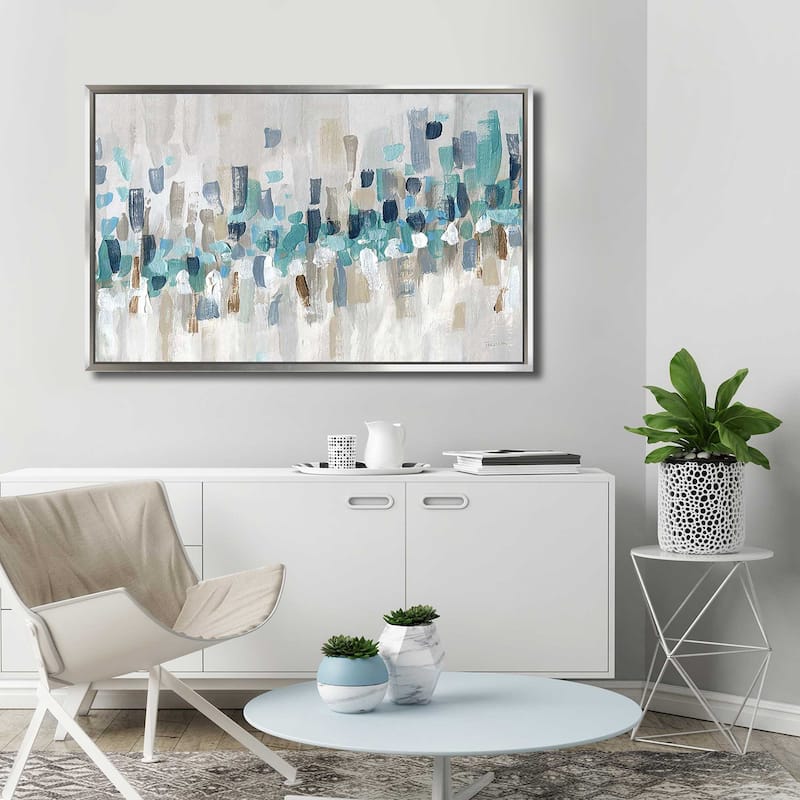 "Staccato Blue II" Print on Floating Canvas