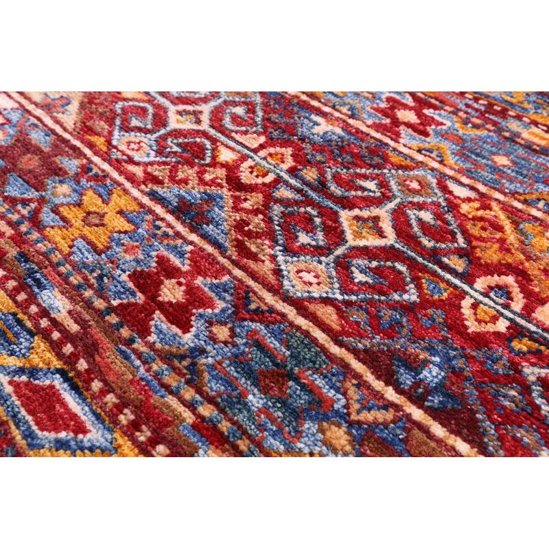 Golden Nile Khorjin Persian Gabbeh Handmade Wool Rug - 5' 8" X 7' 8"