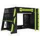 preview thumbnail 23 of 45, Full Size Gaming Loft Bed with RGB Light & Desk, Wood Bed Frame w/Multi-Storage Shelves and Guardrail, Under-Bed Console Storage