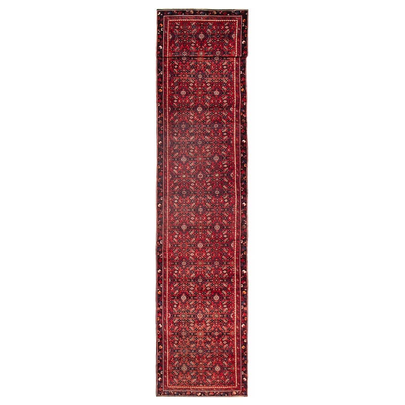 ECARPETGALLERY Hand-knotted Andelz Red Wool Rug - 3'3 x 16'8 - Red - 3'3 x 16'8