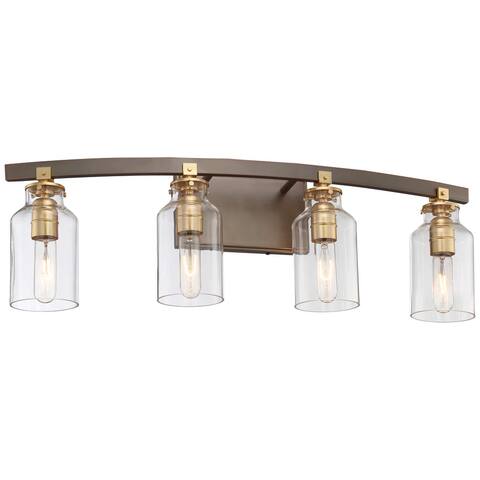 Morrow Harvard Court Bronze W/Gold Hi 4 Light Bath By Minka Lavery