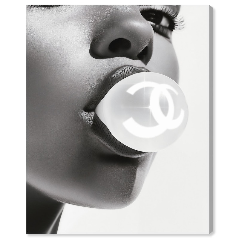 Bubble Gum Pop Monochrome Canvas by Art Remedy, Gallery Wrapped - 16" x 20"