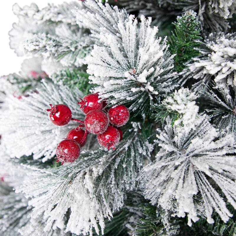 Full Flocked Fairfield Fir Artificial Christmas Tree - 6.5' -Unlit - 6.5 Foot