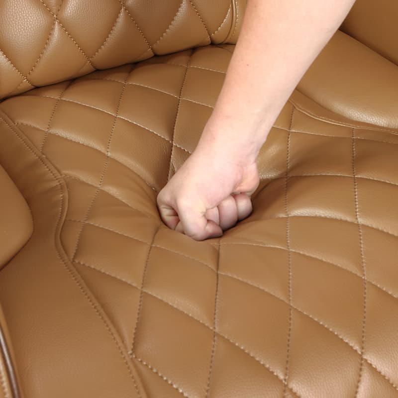 Ezra 37.5" Faux Leather Power Recliner - Power Heatrest, Cup Holders