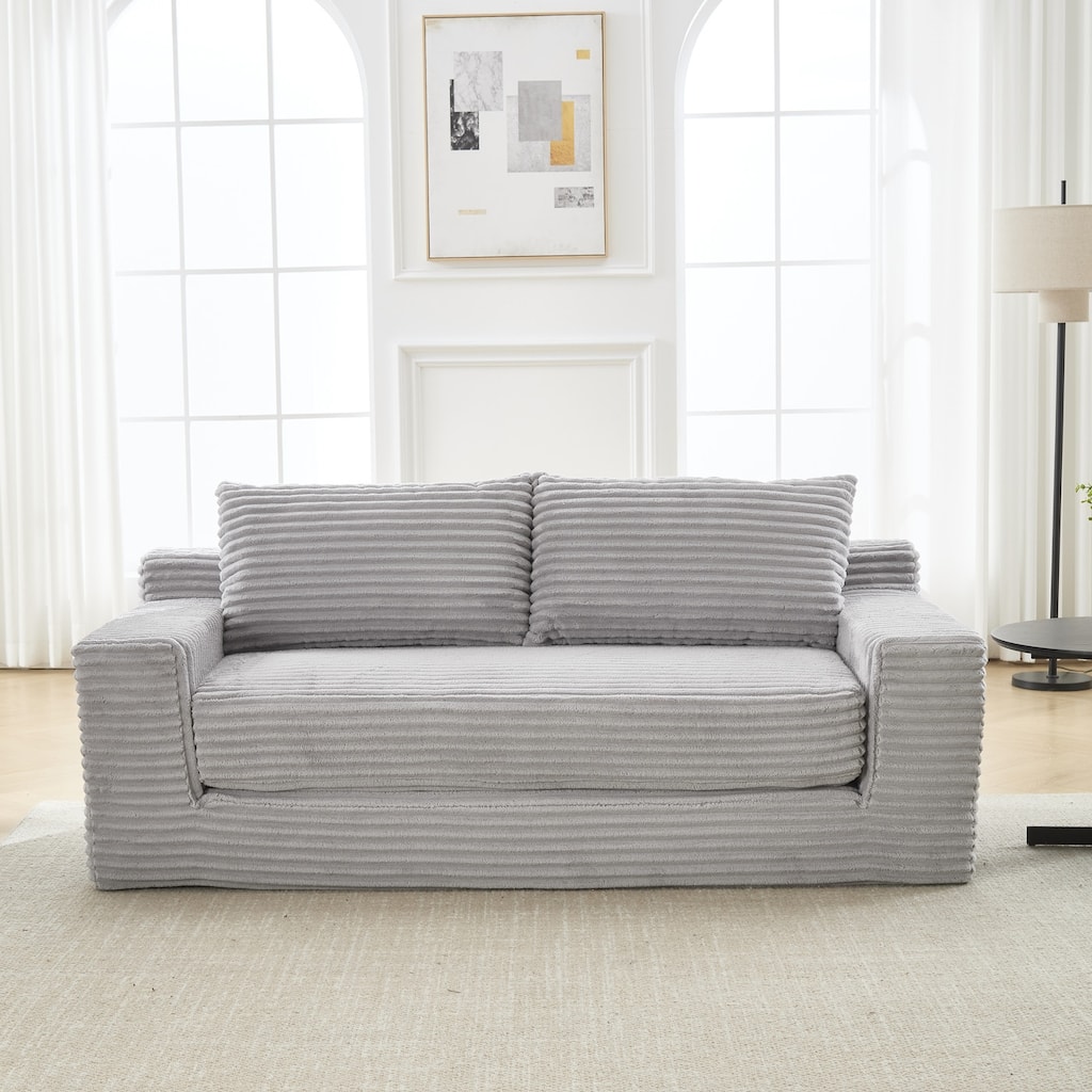 Sofa 70-in Casual Gray 2 -seater Loveseat - 8' x 10'