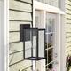 Black Plug-in Outdoor Wall Lantern Sconce Porch Light With Clear Glass