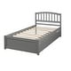 preview thumbnail 10 of 13, Twin Platform Storage Bed with Two Drawers and Headboard for Spacious Under-Bed Organization