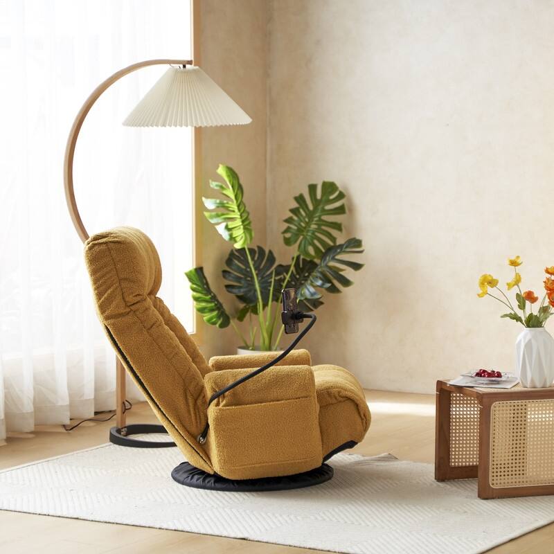 360 degree Swivel Adjustable Lounger with Phone Holder - Ergonomic Recliner for Living Room & Game Room Relaxation