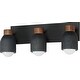 preview thumbnail 1 of 6, Maxim 10623 Pompeii 3 Light 21" Wide Vanity Light Lava Black
