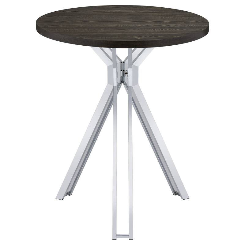 Edgerton Round 35-inch Pub Height Bistro Bar Table Dark Oak
