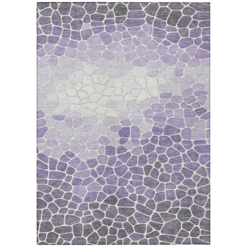 Machine Washable Indoor/Outdoor Contemporary Ombre Chantille Rug