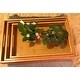 BirdRock Home 3 pc Bamboo Breakfast Bed Trays (Squared) | Cut Out Handles | Set of 3 | Bamboo | Nesting