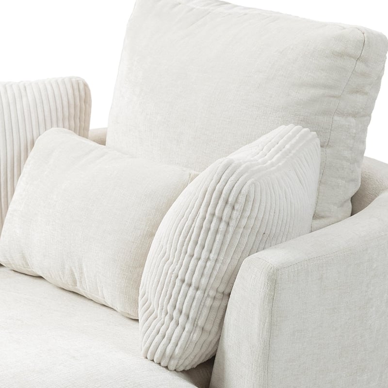 Modern Swivel Chair with Pillows for living room