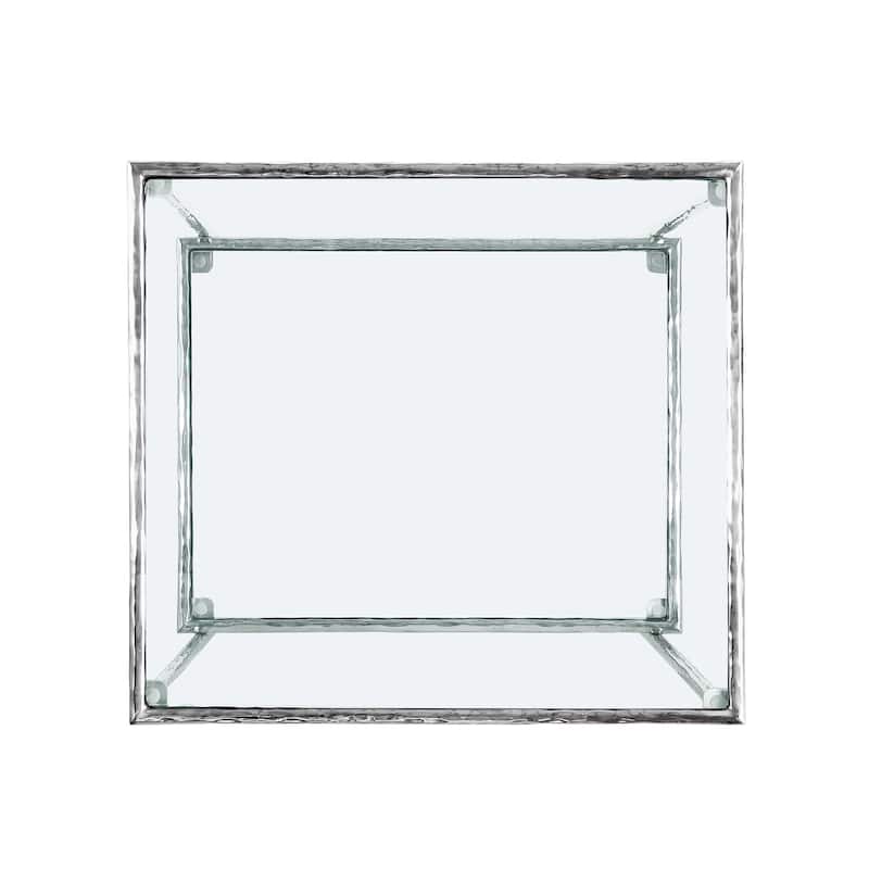 Furniture of America Zayen Modern Hammered Metal 1-Shelf Side Table