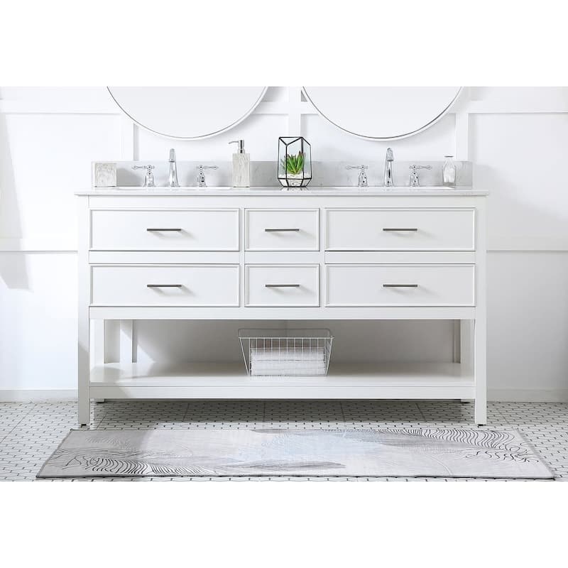 Elegant Lighting VF19060D Sinclaire 60" Free Standing Double Basin