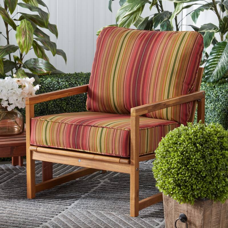 Outdoor 2-Piece Reversible Deep Seat Cushion Set (Cushions Only)