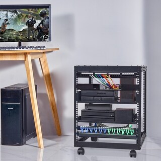 VEVOR 4 Post Open Frame Server Rack Network Enclosure 23''-40 ...