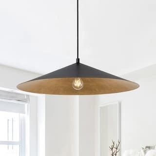 Matte Black 1-Light Dimmable Farmhouse Pendant Light Industrial Style Ceiling Fixture