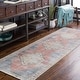 preview thumbnail 10 of 9, Artistic Weavers Alger Persian Medallion Printed Machine Washable Area Rug 2'7" x 14' Runner - Coral/Blue