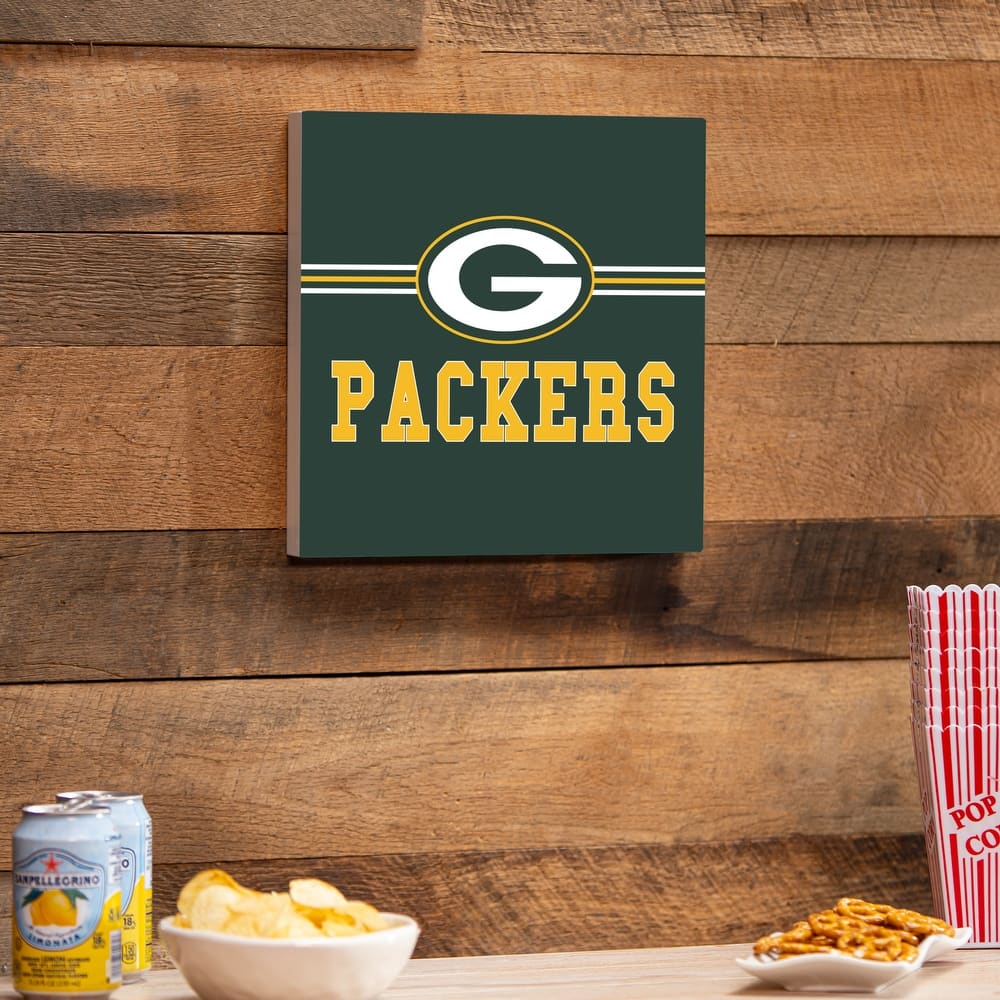 Green Bay Packers Wooden Door Decor Wall Sign - Multi-Color