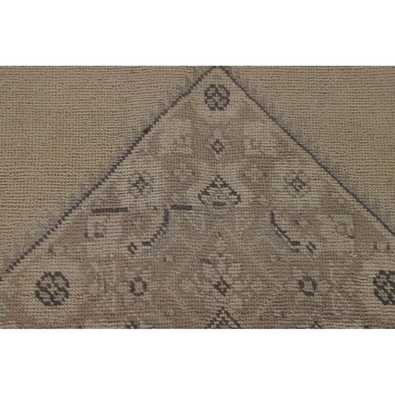 Geometric Tabriz Persian Vintage Area Rug Hand-Knotted Wool Carpet - 7'6"x 11'7"