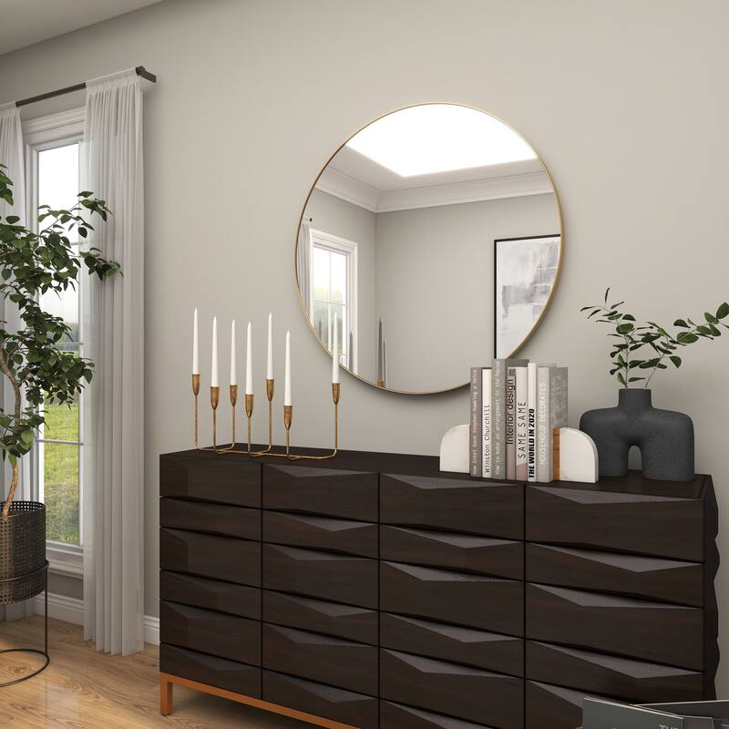 Multiple Frame Finishes / Sizes Modern Contemporary Round Wall Mirrors
