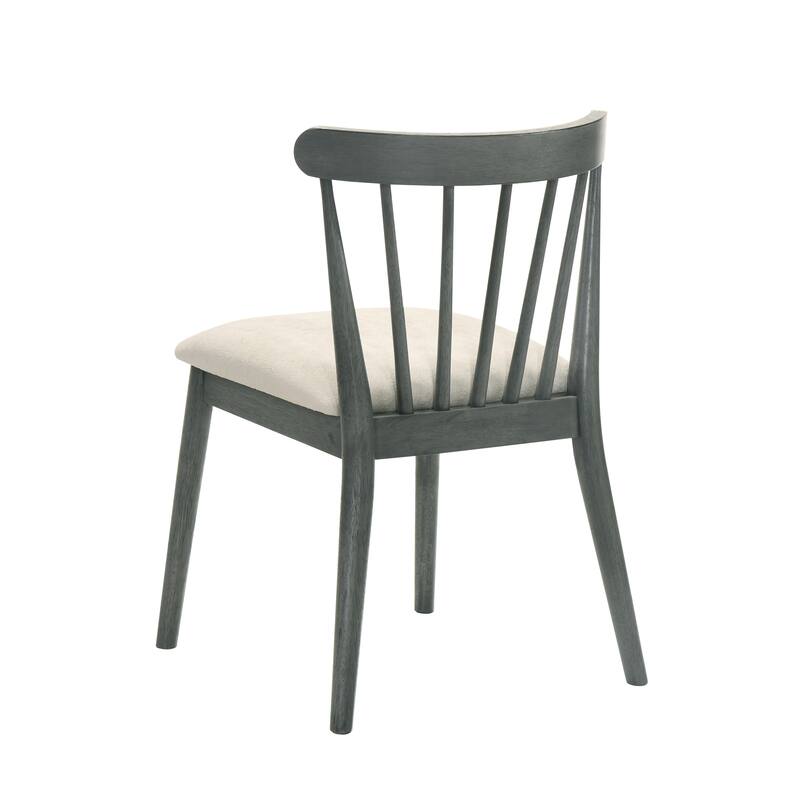 Dining Chair Simple Office Chair Set of 2 Coffee Chair Gray Dressing Chair Kitchen Chair with Wood Legs