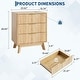 preview thumbnail 14 of 12, Garvee Modern 3 Drawers Sofaside End Table Chairside Table Set of 2 with Gold Handle for Living Room