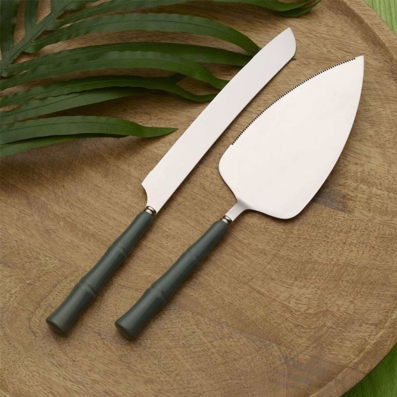 International Silver Palm Beach 2 Piece Dessert Set