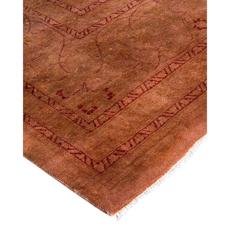 Overdyed, One-of-a-Kind Hand-Knotted Area Rug - Pink - 10' 3" x 14' 1"