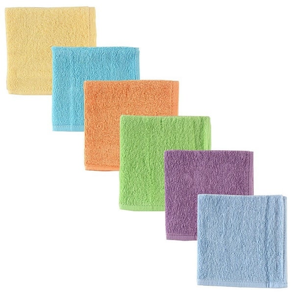 slide 1 of 1, Luvable Friends Baby Unisex Super Soft Cotton Washcloths, Yellow, One Size - Yellow - One Size One Size - Yellow