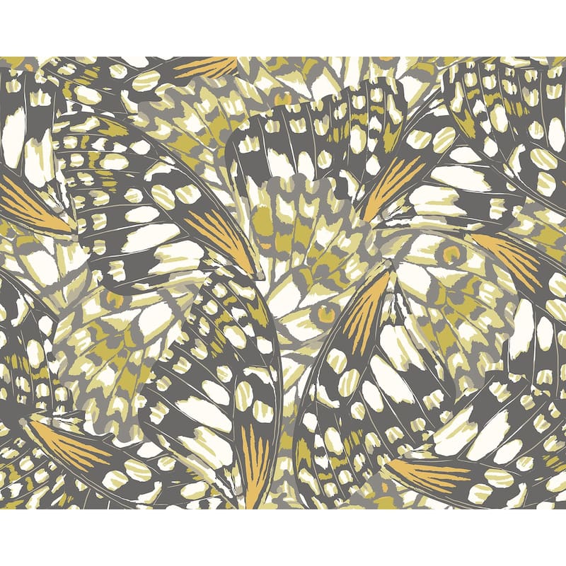 Brewster Origin Murals Butterfly Wings Chartreuse Wall Mural - N/A