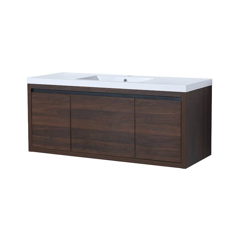 48 inch Bathroom Vanity with White Resin Top and Basin
