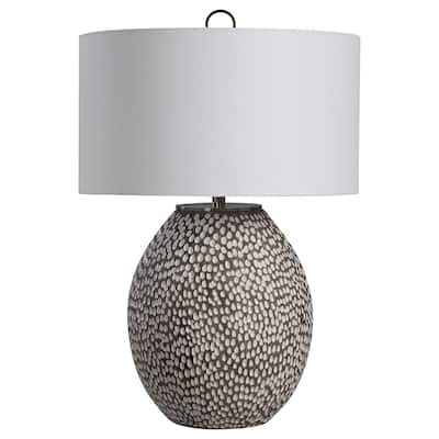 Uttermost Cyprien Grey White Table Lamp