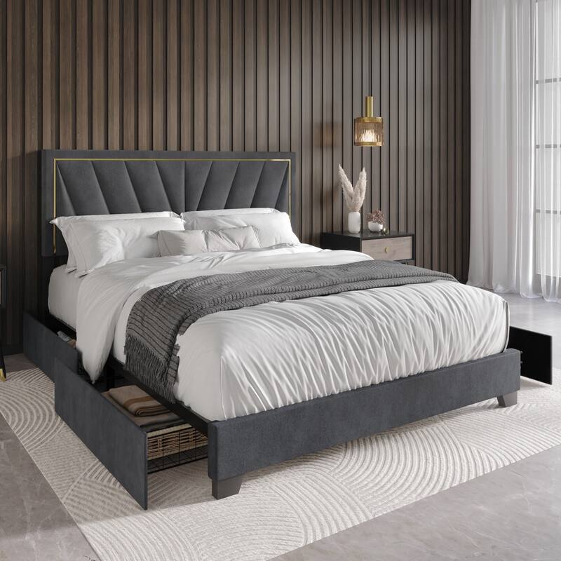Valdez Upholstered Storage Platform Bed