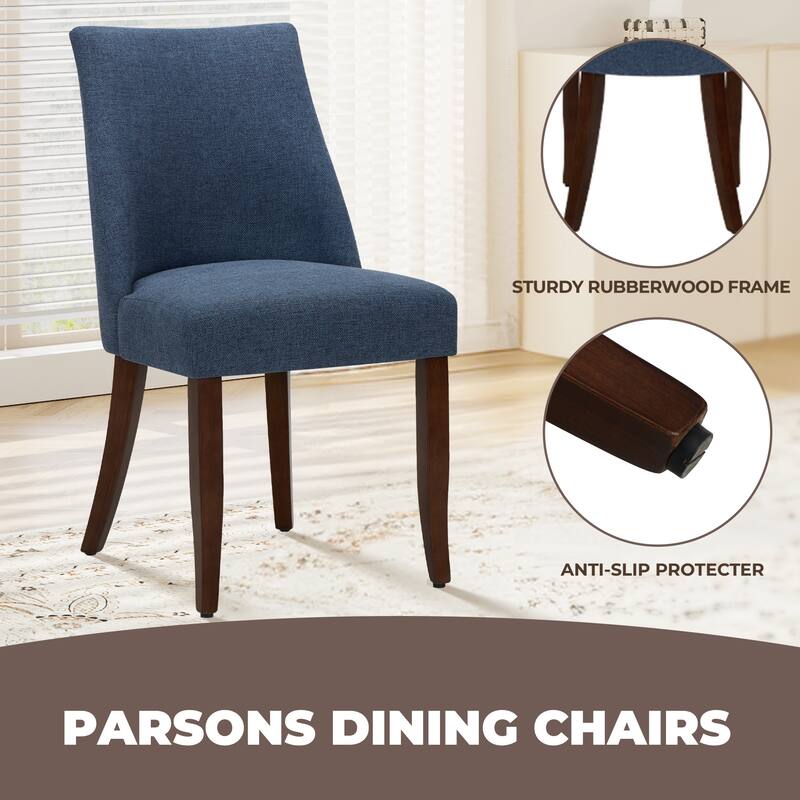 RENEWLINE Contemporary Dining Chair（Set of 2/4/6 - Upholstered Backrest & Wood Frame
