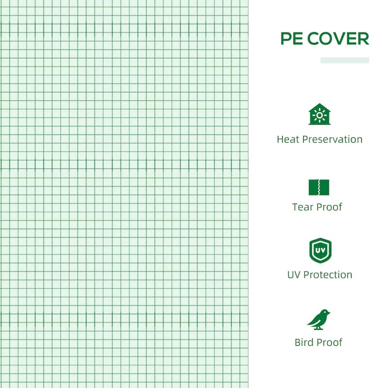Outsunny 4' x 2' x 2' Portable Mini Greenhouse, Small Greenhouse with PE Cover, Roll-up Zippered Windows for Indoor